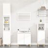 vidaXL Ensemble de meubles salle de bain 3 pcs blanc bois d'ing&eacute;nierie