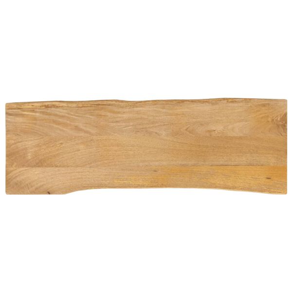 vidaXL Dessus de table 110x40x3,8 cm bord vivant bois massif manguier