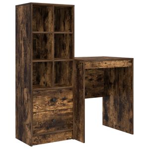 vidaXL Bureau Ch&ecirc;ne fum&eacute; 105,5 x 50 x 127 cm 2 pc