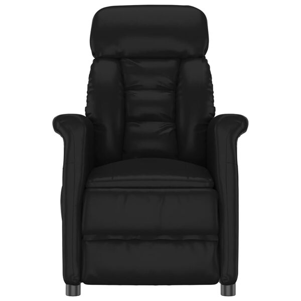 vidaXL Fauteuil de massage Noir Similicuir