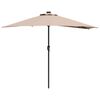 vidaXL Parasol de jardin Taupe 294 x 150 x 224 cm Polyester et Acier