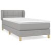 vidaXL Sommier &agrave; lattes de lit avec matelas Gris clair 100x200cm Tissu