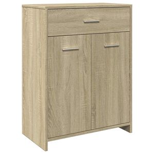 vidaXL Armoire de salle de bain Ch&ecirc;ne sonoma 60x33x80 cm Agglom&eacute;r&eacute;