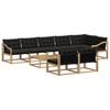 vidaXL Ensemble de canap&eacute;s d'ext&eacute;rieur 9 pcs Blanc et noir