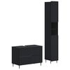 vidaXL Ensemble de 2 meubles de salle de bain ZWOLLE Noir