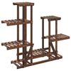 vidaXL Support &agrave; fleurs 95x25x96 cm bois massif de sapin
