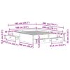 vidaXL Cadre de lit Ch&ecirc;ne artisanal 160 x 200 cm Bois d'ing&eacute;nierie
