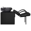 vidaXL Fauteuil de shampooing Noir 63 x 141 x 92 cm PVC