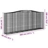 vidaXL Paniers à gabions arqués 10 pcs 400x50x160/180 cm fer galvanisé