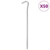 vidaXL Piquets de tente 50 pcs 23 cm &Oslash;7 mm acier galvanis&eacute;