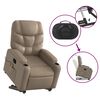 vidaXL Fauteuil inclinable de massage &eacute;lectrique cappuccino similicuir