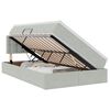 vidaXL Lit de rangement LED avec matelas Gris clair 120 x 200 cm