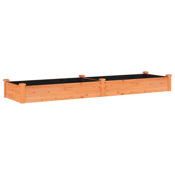 vidaXL Lit sur&eacute;lev&eacute; de jardin doublure 240x60x25 cm bois massif sapin