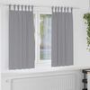 vidaXL Rideaux occultants avec anneaux 2 pcs Gris clair 175 x 140 cm