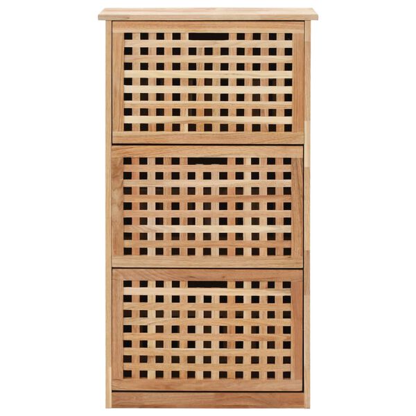 vidaXL Armoire à chaussures 55x20x104 cm Bois de noyer massif
