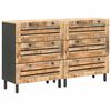 vidaXL Armoires de rangement 2 pc 120 x 33 x 75 cm Multicolore