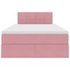 vidaXL Lit de Rangement avec matelas Rose 120 x 200 cm Velours