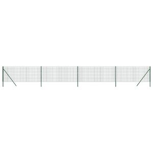 vidaXL Cl&ocirc;ture en treillis m&eacute;tallique vert 1x10 m acier galvanis&eacute;
