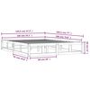 vidaXL Cadre de lit sans matelas noir 140x190 cm bois massif