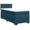 vidaXL Sommier &agrave; lattes de lit et matelas Bleu fonc&eacute; 80x200 cm Velours