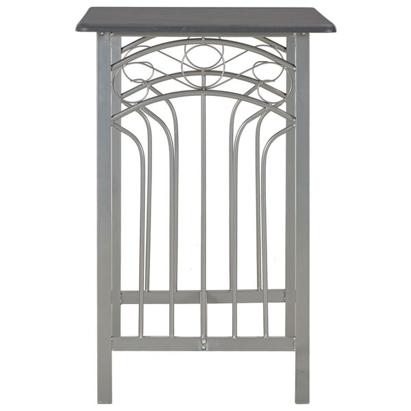 vidaXL Ensemble de bar 3 pcs Bois et acier Anthracite