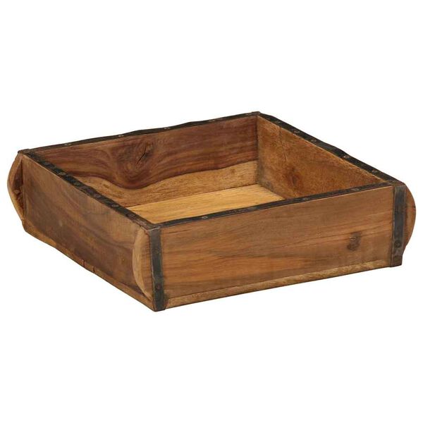 vidaXL Plateau Marron 29 x 31 x 10 cm Bois Recycl&eacute; Solide