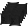 vidaXL Coussin de jet&eacute; 12 pc HOUTEN Noir 50 x 50 cm Flanelle
