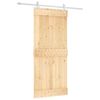 vidaXL Porte coulissante Naturel et Blanc 90 x 210 cm