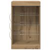 vidaXL Buffet LED Ch&ecirc;ne artisanal 41 x 37 x 67 cm Bois d'ing&eacute;nierie