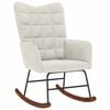 vidaXL Chaise &agrave; bascule Cr&egrave;me Velours