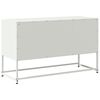 vidaXL Meuble TV blanc 100,5x39x60,5 cm acier