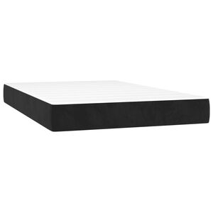vidaXL Matelas de lit &agrave; ressorts ensach&eacute;s fermet&eacute; moyenne Noir 120x200x20 cm Velours
