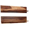 vidaXL &Eacute;tag&egrave;res murales 2 pcs 118 x 26 x 20 cm Bois de Sesham massif