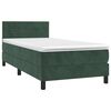 vidaXL Sommier &agrave; lattes de lit et matelas Vert fonc&eacute; 80x200 cm Velours