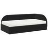 vidaXL Cadre de lit d'angle avec matelas 2 pcs Noir Velours