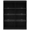 vidaXL Buffet LED Ch&ecirc;ne noir 41 x 37 x 100 cm Bois d'ing&eacute;nierie