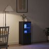 vidaXL Buffet LED Noir 41 x 37 x 100 cm Bois d'ing&eacute;nierie