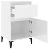 vidaXL Tables de chevet 2 pcs blanc brillant 40x35x70 cm