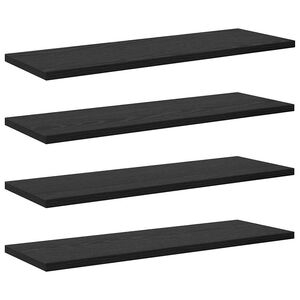 vidaXL &Eacute;tag&egrave;re &agrave; livres 4 pcs Noir 60 x 20 x 1,5 cm Bois d'ing&eacute;nierie