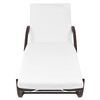 vidaXL Chaises longues lot de 2 avec table r&eacute;sine tress&eacute;e marron