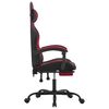 vidaXL Chaise de jeu pivotante repose-pied Noir bordeaux Similicuir