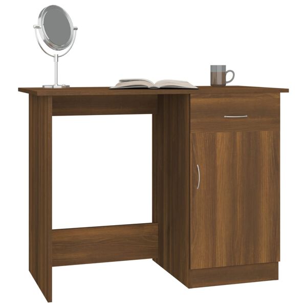 vidaXL Bureau Chêne marron 100x50x76 cm Bois d'ingénierie