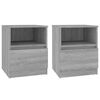 vidaXL Tables de chevet 2 pcs sonoma gris 40x40x50cm bois d'ing&eacute;nierie