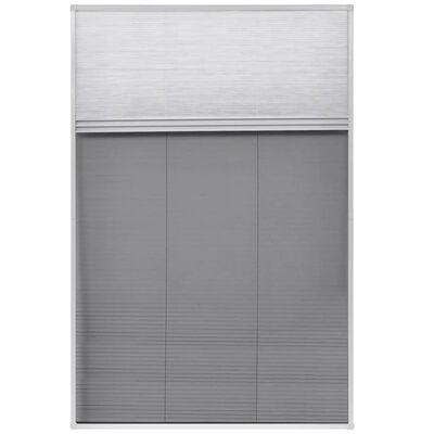 vidaXL Moustiquaire plissée pour fenêtre et store Aluminium 80 x 120cm