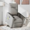 vidaXL Fauteuil de massage inclinable gris nuage tissu