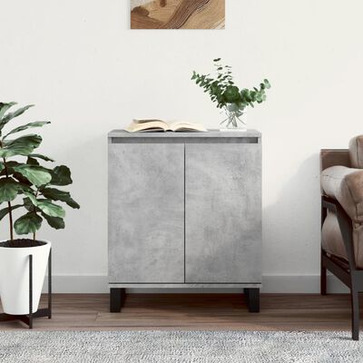 vidaXL Buffet Gris béton 60x35x70 cm Bois d'ingénierie