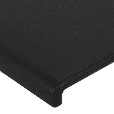 vidaXL Tête de lit à LED Noir 180x5x78/88 cm Similicuir