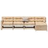 vidaXL Salon de jardin 5 pcs avec coussins Bois de pin massif