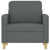 vidaXL Fauteuil Gris foncé 60 cm Tissu