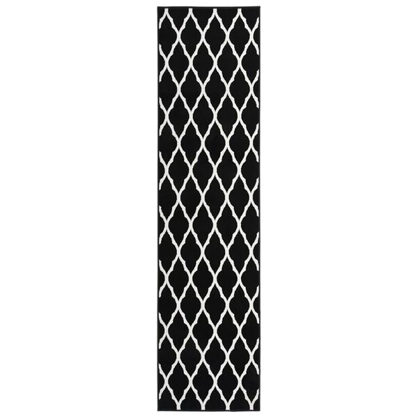 vidaXL Tapis BCF Noir et blanc 80x350 cm